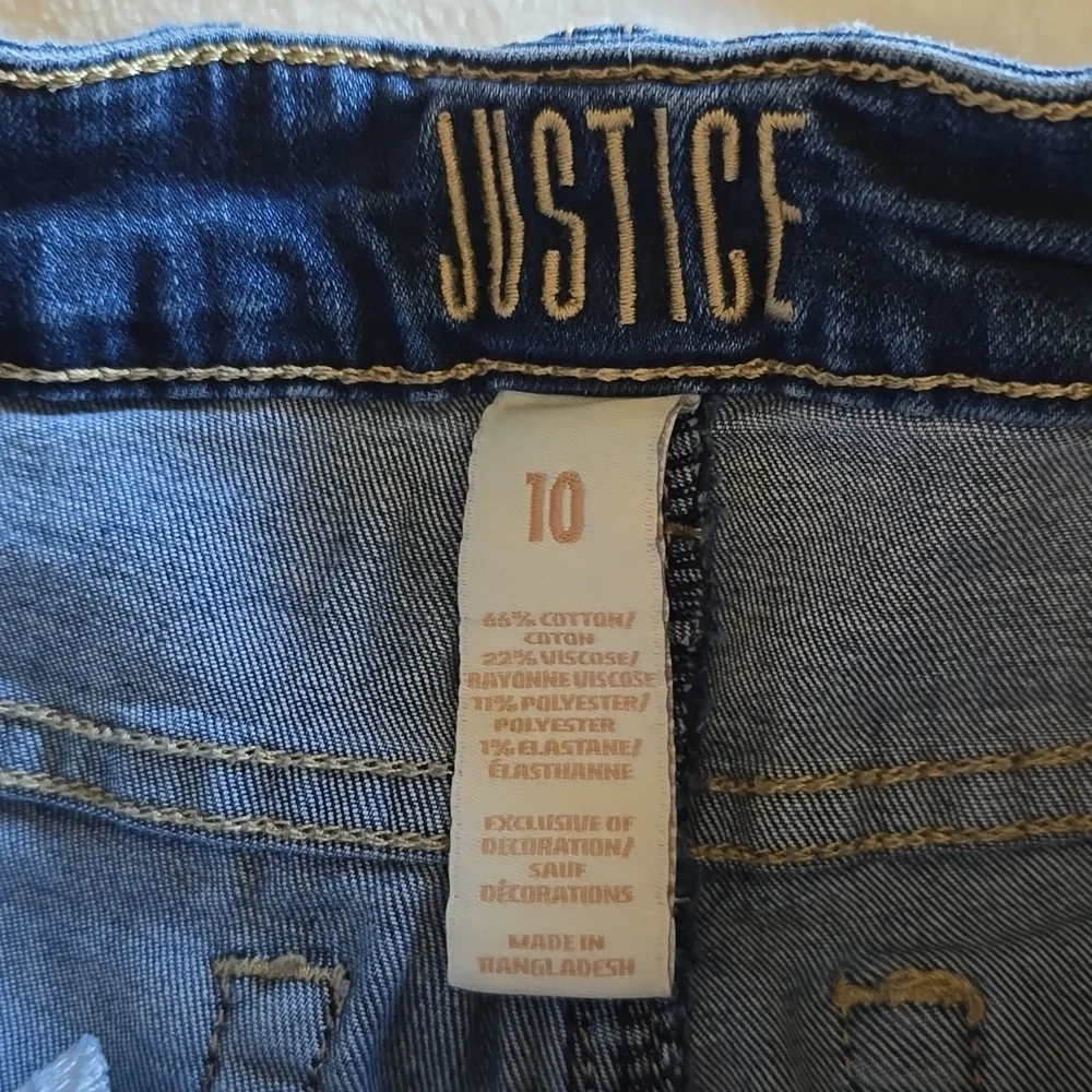 Justice Blue Jean‎ Shorts Size 10